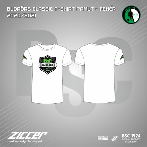 202021 BSC 1924 Kollekció Classic T Shirt Pamut Fehér