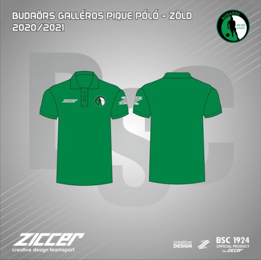 202021 BSC 1924 Kollekció Galléros Pique Póló Zöld