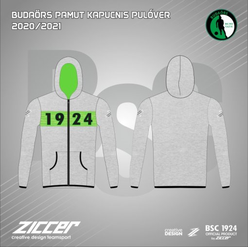 202021 BSC 1924 Kollekció Pamut Kapucnis Pulóver