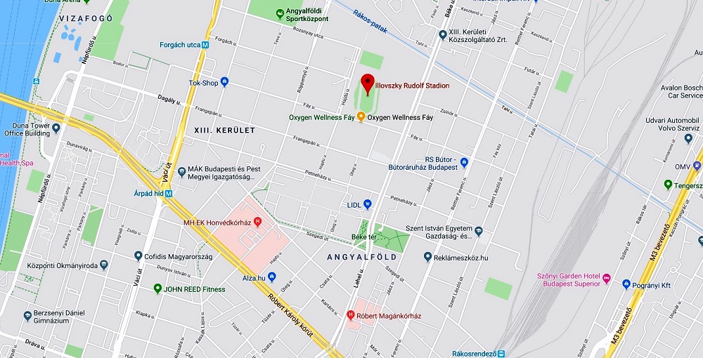 Illovszky Rudolf Stadion megközelités